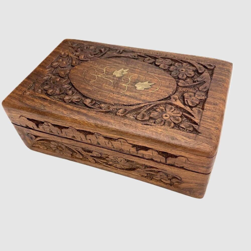 Carved Wooden Trinket Box